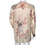 Soft Surroundings  Shirt Women Small Cream Multi Floral Aria Tunic Top Sheer Boho Photo 3
