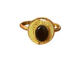 VTG 1/20 12K Gold Filled Filigree Ring | Black Onyx Cabochon Size 8 Photo 10