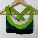 Revolve NO KA' OI Strappy Colorblock Green White Sports Bra Womens 00 Photo 1