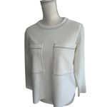 BIMBA Y LOLA White Pocketed 3/4 Sleeve Top Size Small Photo 1