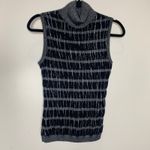Carlisle  Turtleneck Shell Striped Black Silver Stripe Sz Small Photo 4