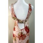 Paper Heart Anthropologie Pink Floral Sleeveless Linen Midi Dress Size MED NWT Photo 5