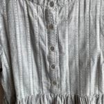 Ellison Gray Vertical Striped Short Sleeve Blouse Photo 5