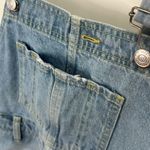 Free People Denim June Shortalls Romper Moonbeam Blue Distressed Boho Sz 25 Photo 7