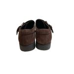 Ecco Nubuck Suede Brown Leather Monk Strap Buckle Dark Brown Suede Women Photo 3