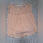 American Eagle  Size Large Tie Front Top Blush Pink/Coral Photo 2