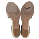 FS/NY Rapture Gray Geometric Print Canvas Open Toe Wedge Espadrilles Size 7 Photo 7