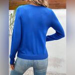 SheIn Frenchy Solid Button Front Cardigan, Royal Blue, Size S, NWOT Photo 1