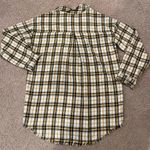 L LOVE Women's Boho Retro Oversize Fringe Flannel Shirt Yellow Photo 8