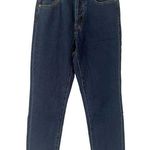 Free People NWT Sandrine Rose High Rise Button Fly Dark Wash Slim Straight Jeans Size 30 Photo 0