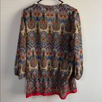 Jones New York  Size L Multicolor Paisley Blouse Photo 9