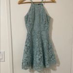 Lulus Love in the Air Mint Blue Lace Skater Dress EUC Photo 4