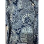 Ralph Lauren Lauren  Dress  BLUE Paisley Button Down Shirt Dress Oversized  SMALL Photo 3