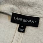 Lane Bryant  Women’s Plus Size 26 Beige Linen Open Front Draped Cardigan Jacket Photo 10