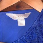 Decree  Blue Cold Shoulder Blouse Top Medium Photo 2