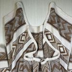 Old Navy Womens Sweater Sz S Brown Cream Western Style Open Cardigan Native Azte Photo 2