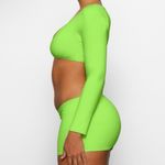 SKIMS NWT  Signature Swim Long Sleeve Shrug in Neon Green Photo 3