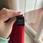 eight eight eight Zero 2 Eight Womens Medium M Red Long Sleeve Blouse High Neck 3/4 Sleeve Photo 6