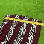 Collegiate Outfitters Vintage Y2K Maroon & Zebra Print Skirt Womens Size XL Ruffle Tiered‎ Tube Top Photo 4