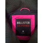 Hollister Puffer Jacket Small Grey Fleece Lined Winter Coat 2000s Y2K Style Photo 3