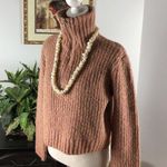 Sincerely Jules  Half Zip Cropped Pullover Pink Size Small Long Sleeve High Neck Photo 2