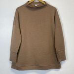 Tribal Jeans Brown Quilted Mock Turtleneck Sweatshirt Size M Photo 0