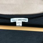 James Perse  Black Scoop Neck Tee Size 3 LARGE Photo 2