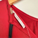 Free People NWT Arabella Satin Rubies Red Tie Back Blouse Sz XS Party Going Out Photo 9