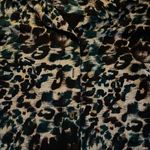 Women’s George Brand Green And Brown Leopard Print Button Down Blouse Size 1X Multiple Photo 2