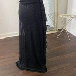 Celestial Ethereal Whimsygoth Black Mesh Silver Glitter Halter Prom Dress XS 1/2 Photo 2
