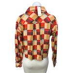 Gilded Intent NEW Multicolor Check Plaid Flannel Button Crop Shirt Blouse Top XS Photo 1