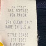 Vintage Smart Parts Navy Polka Dot Waistcoat Tailored Suit Vest Vneck Back Tie Blue Size L Photo 10