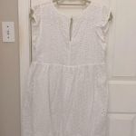 Mustard Seed Eyelet Ruffle Sleeve Romper in White Photo 7