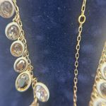 Swavorski NWT AUTHENTIC Swarovski Swan Signed Delicate Enamel Long gold Crystal necklace Photo 4