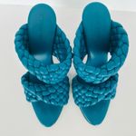 Bottega Veneta The Curve Mule Sandal Teal Blue Size 39 Braided Leather Photo 3
