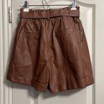 FRNCH NWT  brown faux leather shorts Photo 4