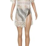 For Love & Lemons Trinidad Cover-Up Lace Dress, White, Small Photo 12