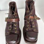 Vintage Leather Ski Boots Womens Size 6 Antique Collectible Winter Outdoor Aspen Brown Photo 3