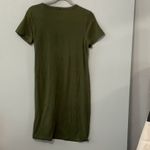 Old Navy Dark Green Mini T-Shirt Dress Photo 3