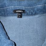 EXPRESS Blue Denim Puff Sleeve Top Photo 1