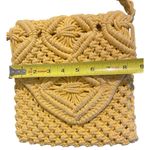Tommy Bahama Macrame Crossbody Purse Yellow BOHO Bohemian Beach Bag Woven Purse Photo 9