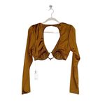 Good American NWT  Showoff Long Sleeve Underwire Bikini Top BRONZE BROWN Photo 7