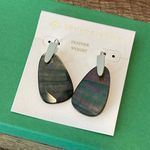 Kendra Scott  Womens Marty Mother-of-Pearl Drop Earrings Silver Black OS NWT‎ Photo 1