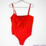 Eloquii NEW‎  red Tie Front Bustier Bodysuit, 18 Photo 3