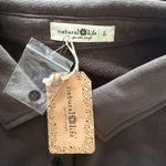 Natural Life  Sylvan Sweatshirt Dress Charcoal Tiered Button Down Long Sleeve L Photo 4