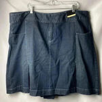Lane Bryant NWT WO SIZE 26 DENIM MIDI DENIM SKIRT PLEATS POCKETS Photo 1
