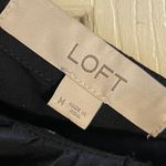 Loft Black Polka Dot Tiered Puff Sleeve Square Neck Mini Dress Womens Medium Photo 4