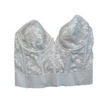 American Vintage Vintage White Lace Strapless Bustier Bra 36C Sweetheart Neckline Photo 0