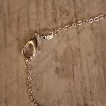 MINIMALIST Artistic Flower Necklace Silver tones 18 Inch Chain NY Photo 1