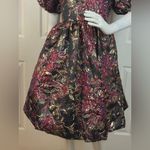 Jessakae Elegant Black and Purple Floral Dress Size Medium. Photo 2